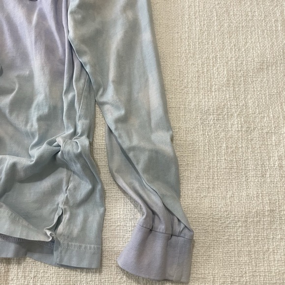 PINK victoria secret campus long sleeve Shirt Women's Large Tie Dye Purple Blue - Picture 4 of 5